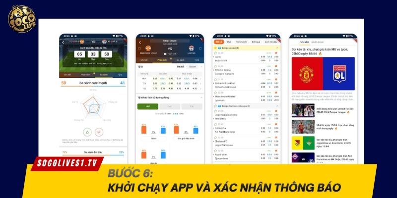 Khởi chạy app và xác nhận thông báo đầu tiên