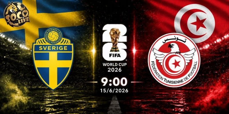Soi kèo Thụy Điển vs Tunisia, 9h ngày 15/6 - World Cup 2026